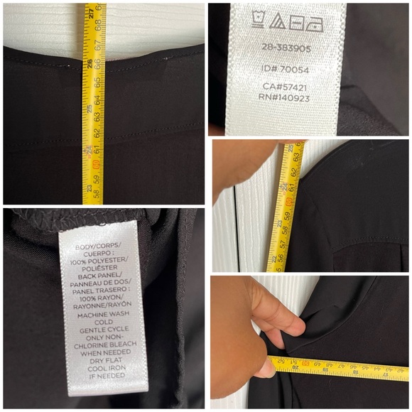 LOFT Women Black Long Sleeve Blouse Small - Picture 12 of 15